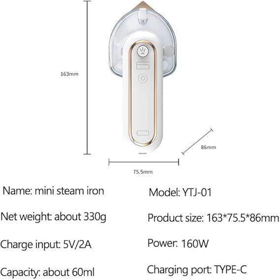 Fer à Repasser Portable à Vapeur - Précis Rapide, et Multifonctions