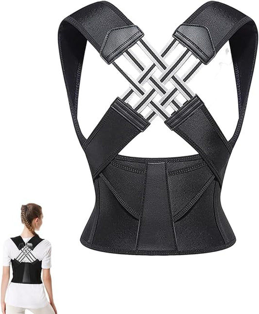 Posture Corrector Back Female Male, Back Straightener with Adjustable Back Belt, Lightweight Breathable Back Support, Posture Corrector for Straight Back Support (L)