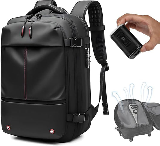 sac à dos de voyage extensible de 60L avec compression sous vide gonflable avec pompe