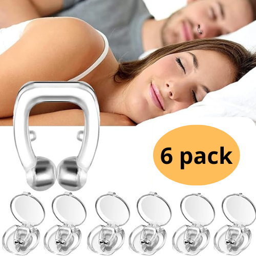 Anti Ronflement Dilatateur Nasal, 6 PCS Silicone Magnétique Clip Nasal Pince Ronflement Réutilisable Prévenir l'apnée intermittente,améliorer la qualité du sommeil, empêcher le ronflement