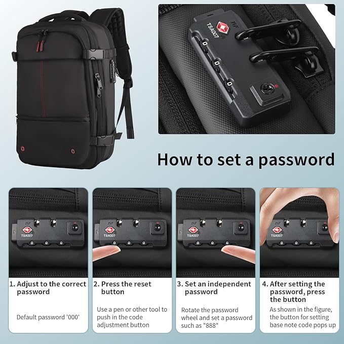 sac à dos de voyage extensible de 60L avec compression sous vide gonflable avec pompe