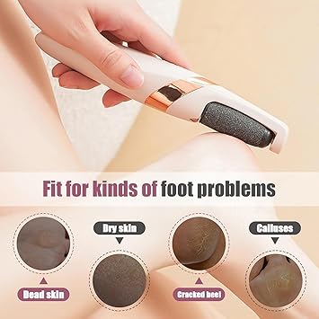 Râpe Électrique Pieds Rechargeable – 2 Vitesses & Lumière LED