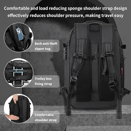 sac à dos de voyage extensible de 60L avec compression sous vide gonflable avec pompe